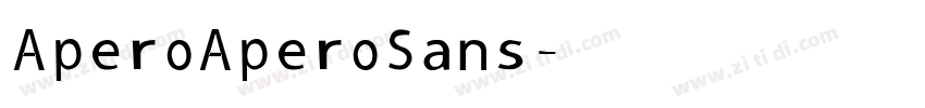 Apero Apero Sans字体转换